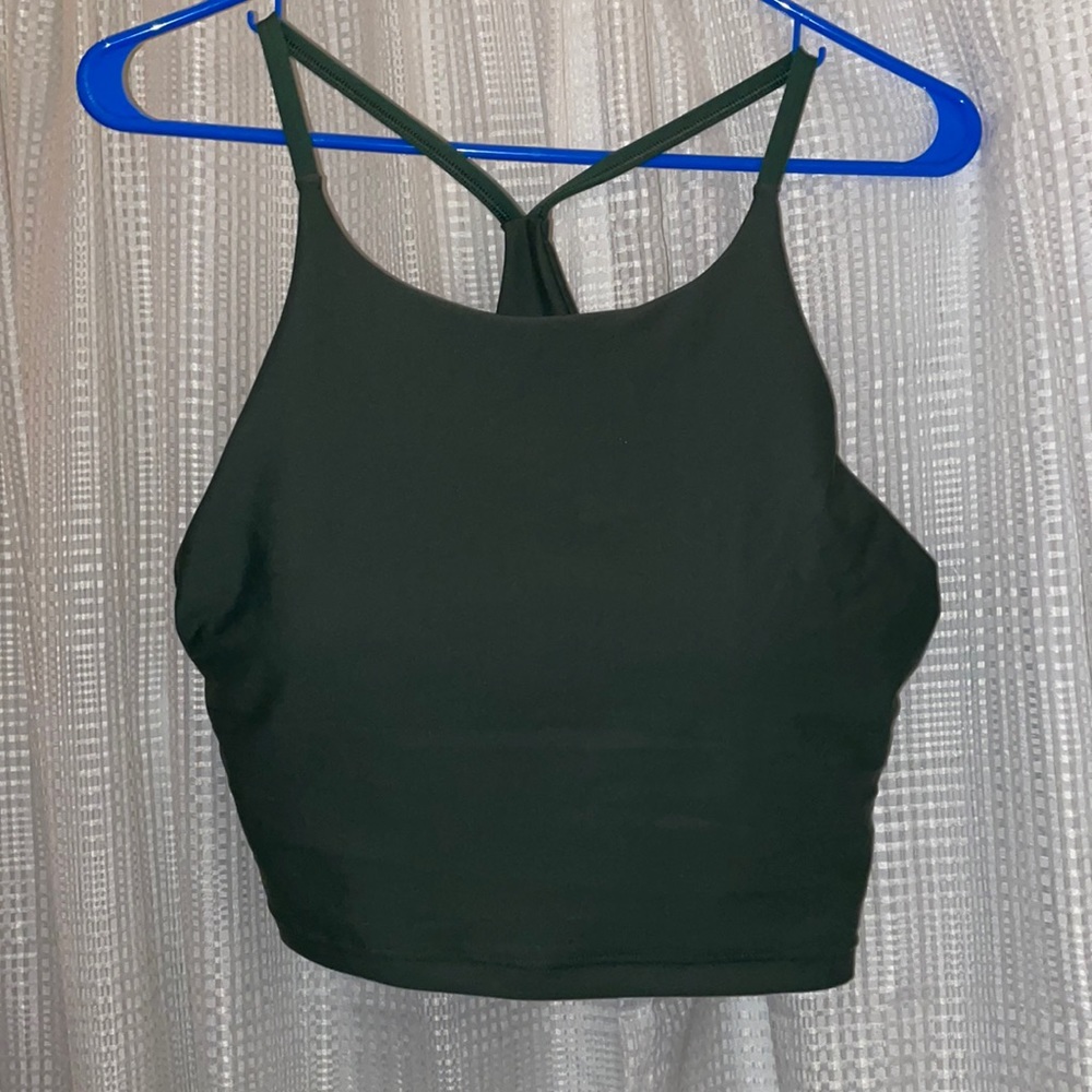 Army green athletic tank
